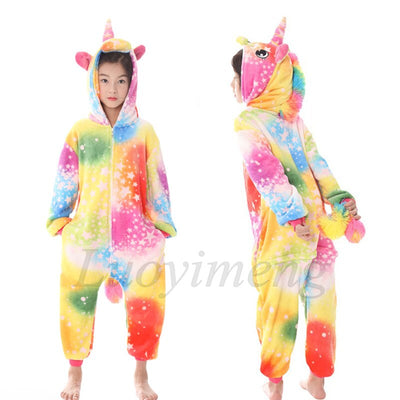 Winter Flannel Unisex Children Onesie Kids Baby Pyjamas