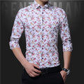 New Arrivals  Men's  Floral Slim Fit Fashion Shirts