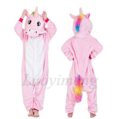 Winter Flannel Unisex Children Onesie Kids Baby Pyjamas