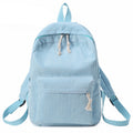 Soft Fabric Striped Corduroy Designer Teenage Girls School Backpack