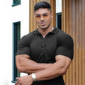 Knitted Short Sleeve Slim Fit Shirts