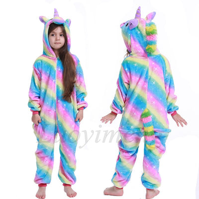 Winter Flannel Unisex Children Onesie Kids Baby Pyjamas