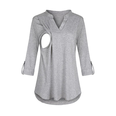 New Fashion Maternity  Shirts Long Sleeve Blouse For Breastfeeding