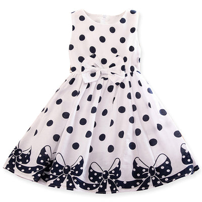 Girls Formal Shiny Bow Mesh Christmas Princess Dress