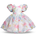 Girls Formal Shiny Bow Mesh Christmas Princess Dress