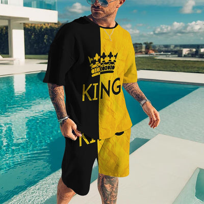 Summer Men's Fashion Tracksuit Set  Beach Wear