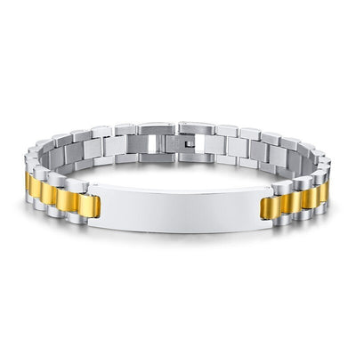 Custom Free Engraving Stainless Steel Chain Bracelets