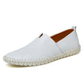 Breathable Comfortable Checkered Embossing Leather Loafers
