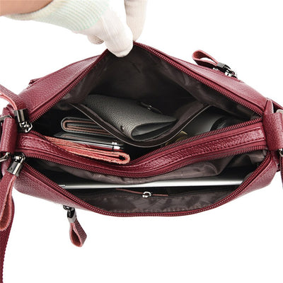 High - Quality Cowhide Leather Luxury Brand Crossbody Handbags