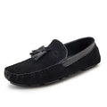 Breathable Comfortable Checkered Embossing Leather Loafers