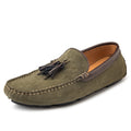 Breathable Comfortable Checkered Embossing Leather Loafers