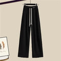 New Wide Leg Trousers White Shirt Wave Bra Vest 3pcs Elegant Women's Tracksuits