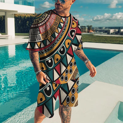 Summer Men's Fashion Tracksuit Set  Beach Wear