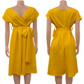 New Style Elegant Ladies Plus size  Sexy V-Neck Dresses
