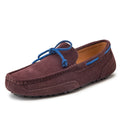 Breathable Comfortable Checkered Embossing Leather Loafers