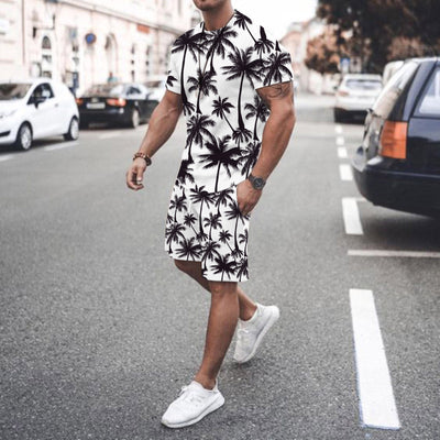 Summer Men's Fashion Tracksuit Set  Beach Wear