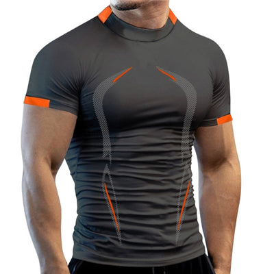 Men's Breathable Sports Tight-fitting Short-sleeved Quick-drying Fitness Top