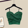 New Wide Leg Trousers White Shirt Wave Bra Vest 3pcs Elegant Women's Tracksuits