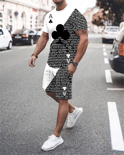Summer Men's Fashion Tracksuit Set  Beach Wear