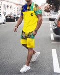 Summer Men's Fashion Tracksuit Set  Beach Wear