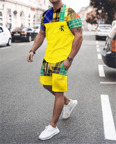 Summer Men's Fashion Tracksuit Set  Beach Wear