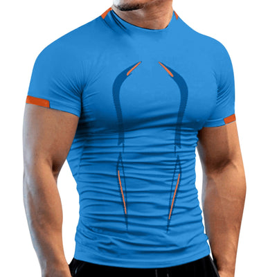 Men's Breathable Sports Tight-fitting Short-sleeved Quick-drying Fitness Top