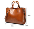 High-Quality Spanish Brand Trunk Leather Tote Shoulder Ladies Bag