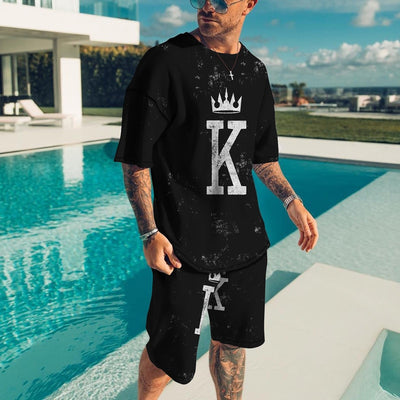 Summer Men's Fashion Tracksuit Set  Beach Wear