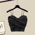 New Wide Leg Trousers White Shirt Wave Bra Vest 3pcs Elegant Women's Tracksuits