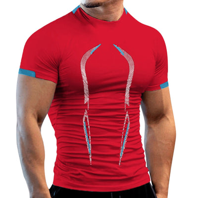 Men's Breathable Sports Tight-fitting Short-sleeved Quick-drying Fitness Top