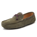 Breathable Comfortable Checkered Embossing Leather Loafers