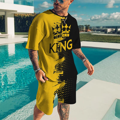 Summer Men's Fashion Tracksuit Set  Beach Wear