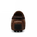 Breathable Comfortable Checkered Embossing Leather Loafers