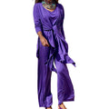 Stylish Cardigan Coat Sling Top Pants Homewear Set (3Pc) Outfit