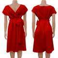 New Style Elegant Ladies Plus size  Sexy V-Neck Dresses