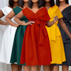 New Style Elegant Ladies Plus size  Sexy V-Neck Dresses