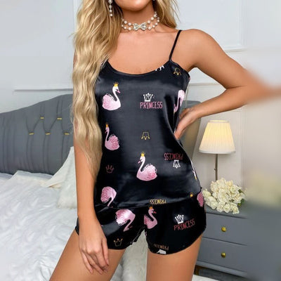 Ladies Sexy Pyjamas Sets Sleeveless Summer Nightwear