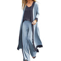 Stylish Cardigan Coat Sling Top Pants Homewear Set (3Pc) Outfit