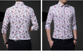 New Arrivals  Men's  Floral Slim Fit Fashion Shirts