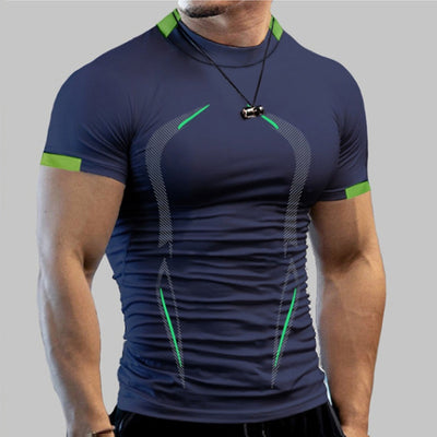 Men's Breathable Sports Tight-fitting Short-sleeved Quick-drying Fitness Top