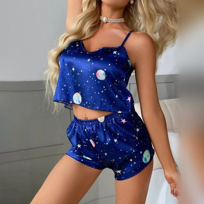 Ladies Sexy Pyjamas Sets Sleeveless Summer Nightwear