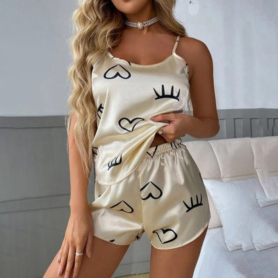 Ladies Sexy Pyjamas Sets Sleeveless Summer Nightwear