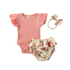 Girl Ruffled Ribbed Bodysuit