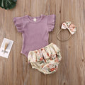 Girl Ruffled Ribbed Bodysuit