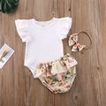 Girl Ruffled Ribbed Bodysuit