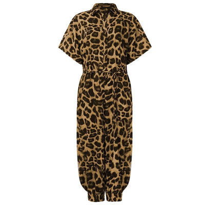 Vintage V-Neck Pocket Cotton Romper Jumpsuits