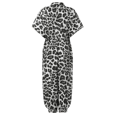 Vintage V-Neck Pocket Cotton Romper Jumpsuits