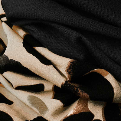 Leopard Printed Maxi Dress Fashion Women's Short Sleeve Patchwork Dress