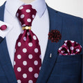 Luxury Men's Ties Silk Jacquard Woven Men Necktie Ring Brooch Cufflinks Hanky Set