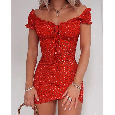Elegant Off Shoulder Mini Dress